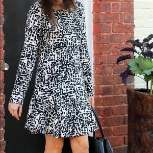 Leith Black and White Dress, Small
